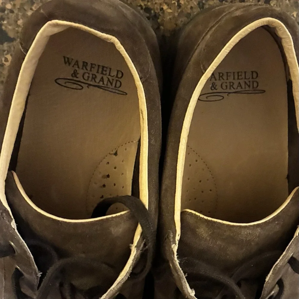 Warfield & Grand Mens US 9 Sneakers Oakwood Brown‎ Suede Leather Low Top 155601